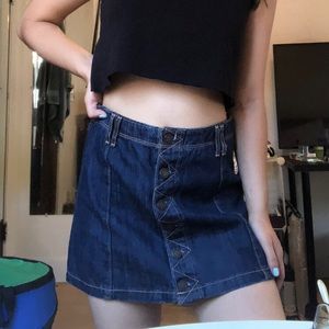 Hollister denim mini skirt